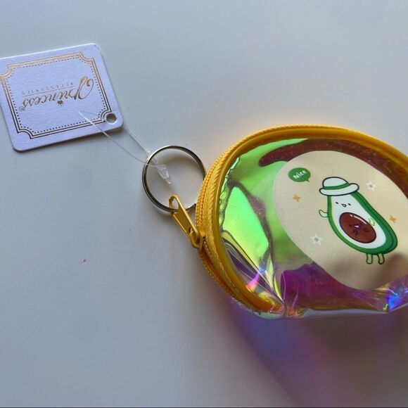 Avocado Yellow Holographic Small Coin Pouch - Picture 5 of 6